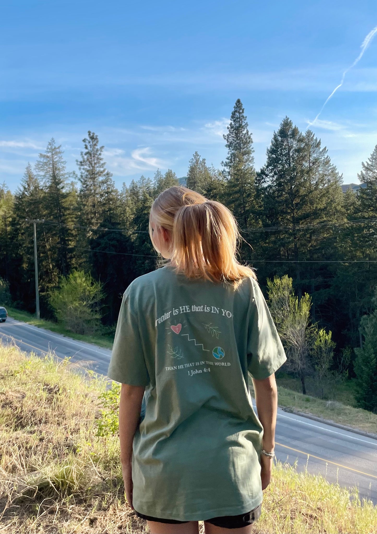 GREATER IS HE TEE (FRONT EMBROIDERY)