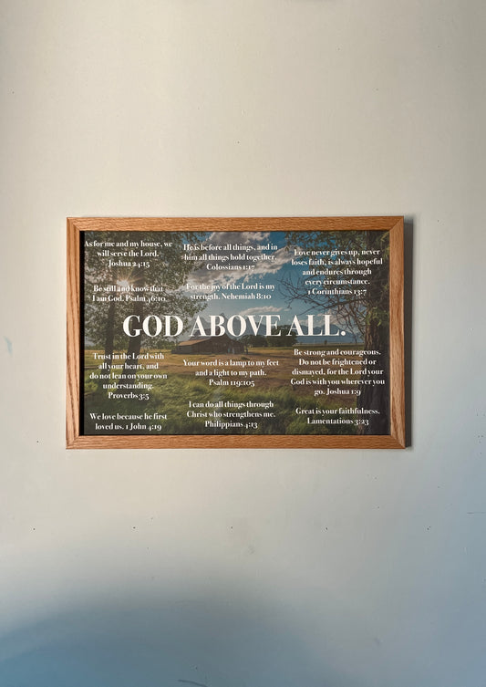 GOD ABOVE ALL FRAMED WALL ART