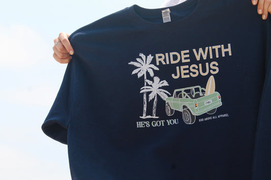 RIDE WITH JESUS CREWNECK
