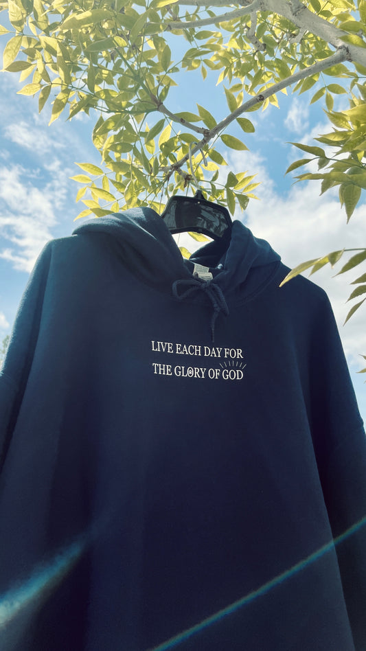 LIVE EACH DAY FOR THE GLORY OF GOD (PAW PRINT) HOODIE