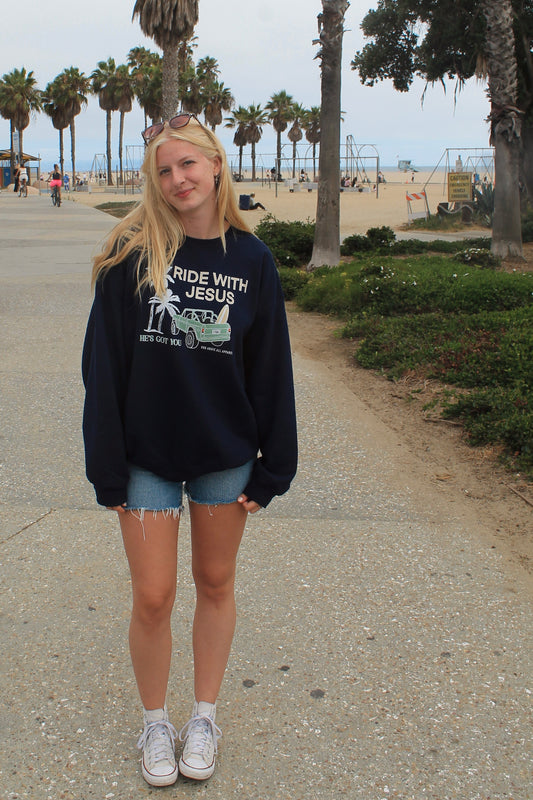 RIDE WITH JESUS CREWNECK