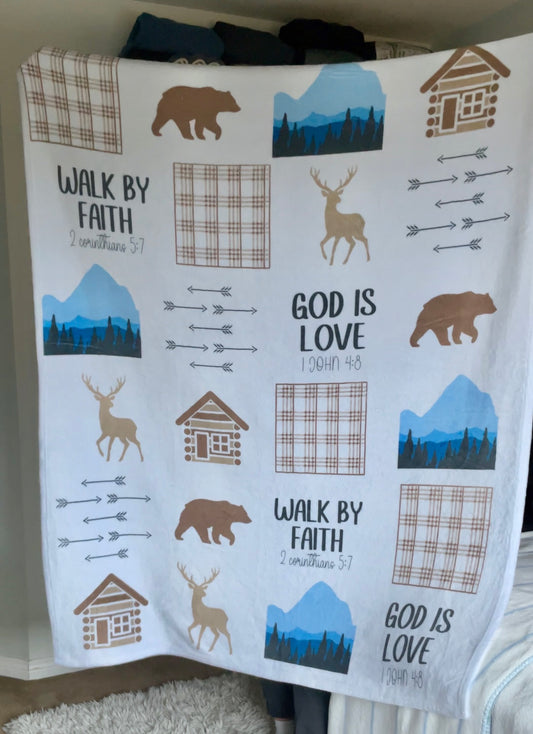 OUTDOOR FAITH BASED BLANKET