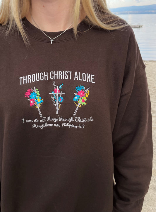 THROUGH CHRIST ALONE CREWNECK