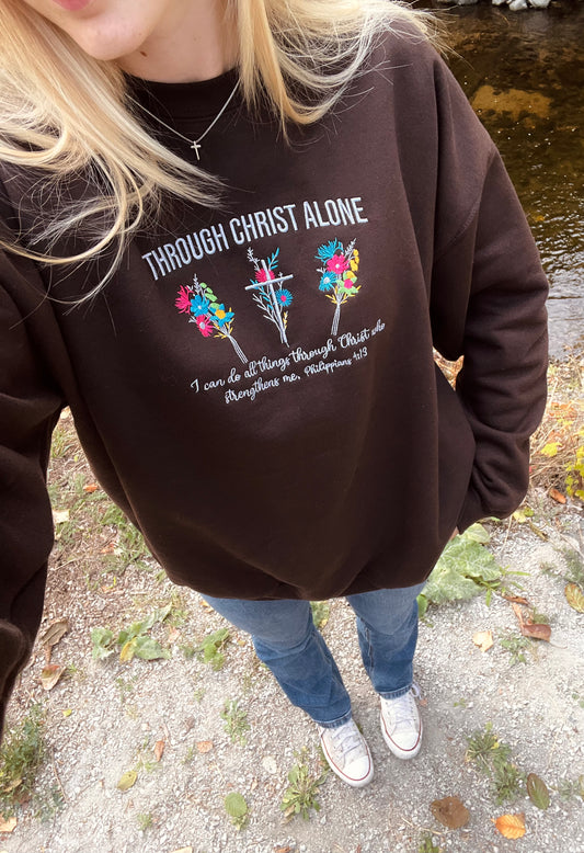 THROUGH CHRIST ALONE CREWNECK
