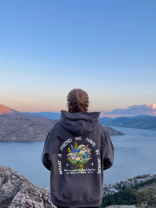 WHAT A FRIEND WE HAVE IN JESUS PREMIUM HOODIE