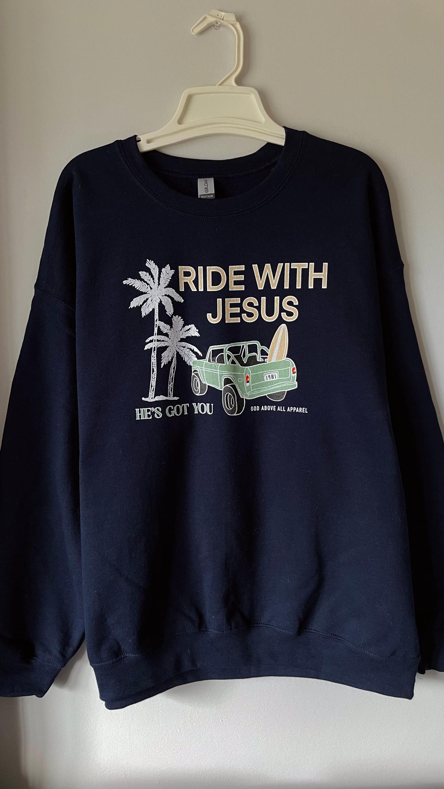 RIDE WITH JESUS CREWNECK