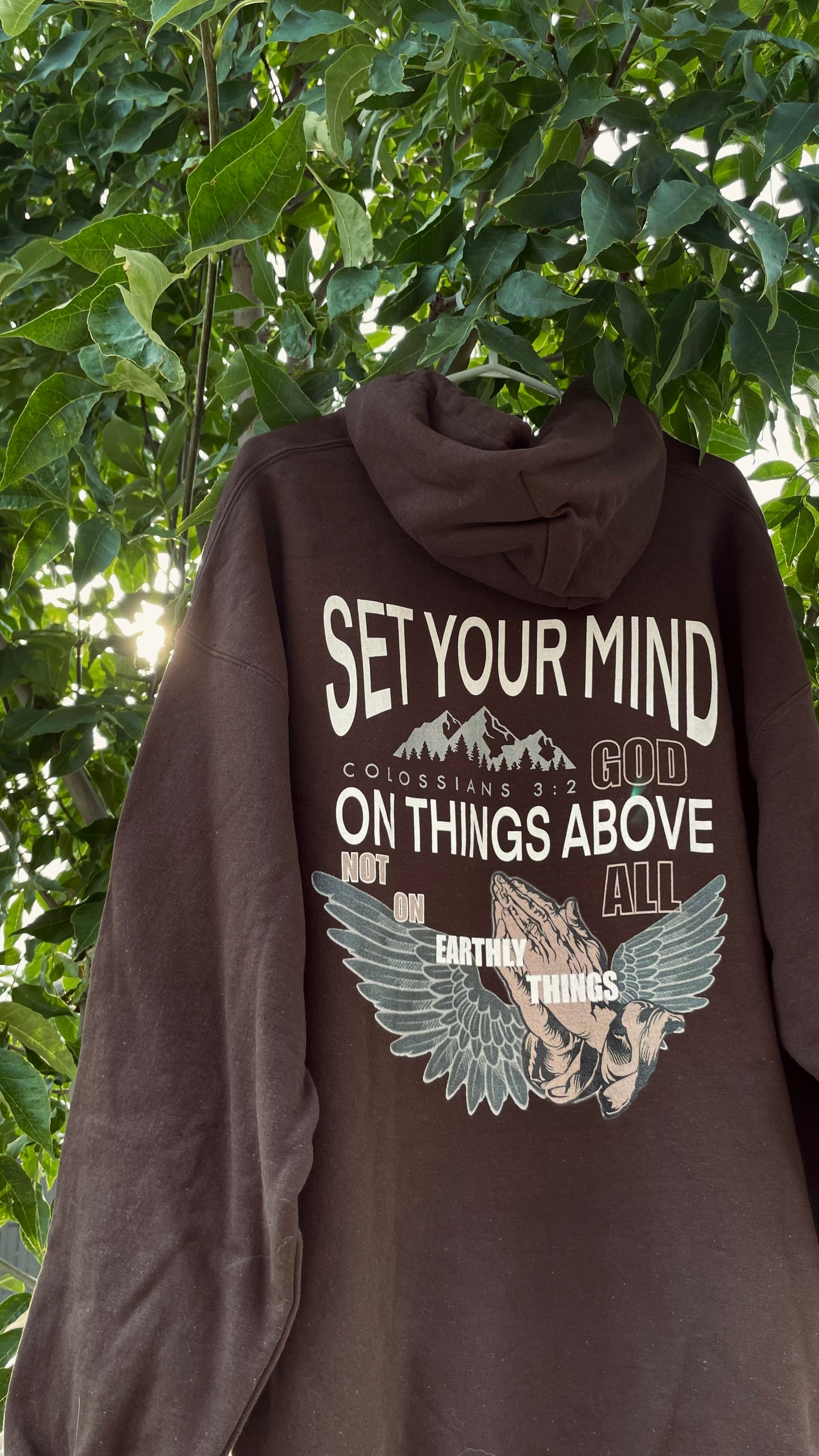 SET YOUR MIND ON THINGS ABOVE HOODIE