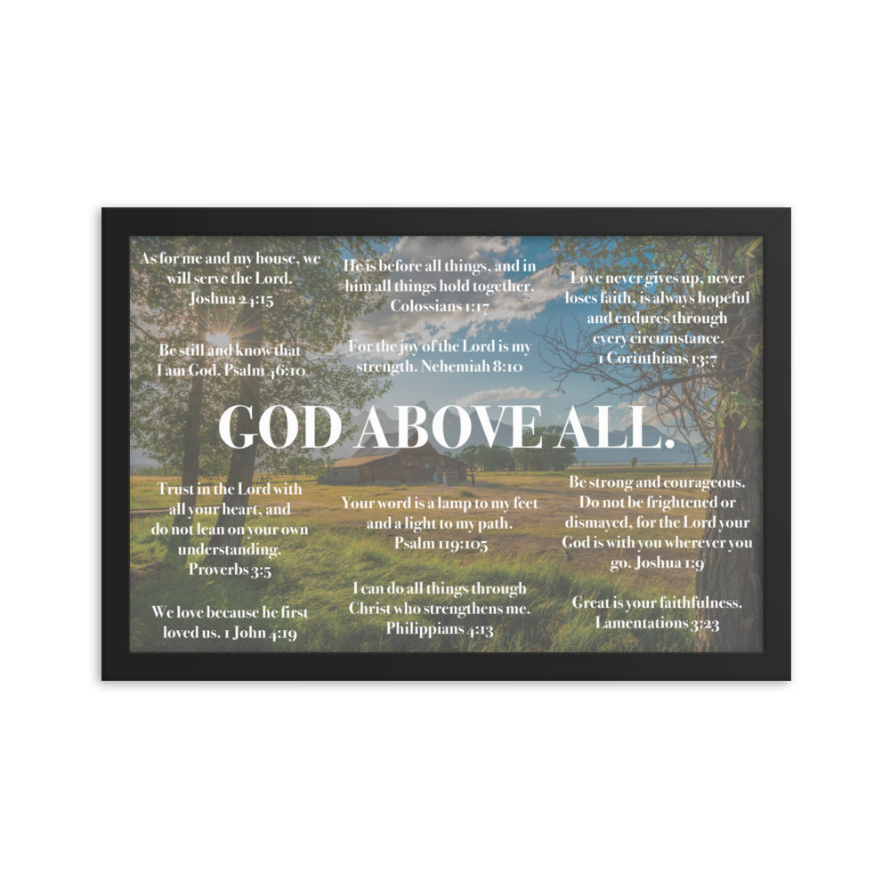 GOD ABOVE ALL FRAMED WALL ART