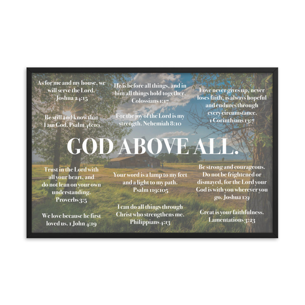 GOD ABOVE ALL FRAMED WALL ART