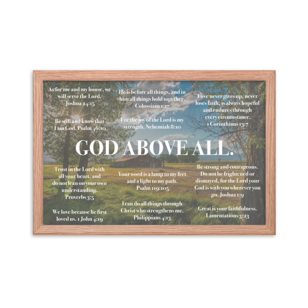 GOD ABOVE ALL FRAMED WALL ART