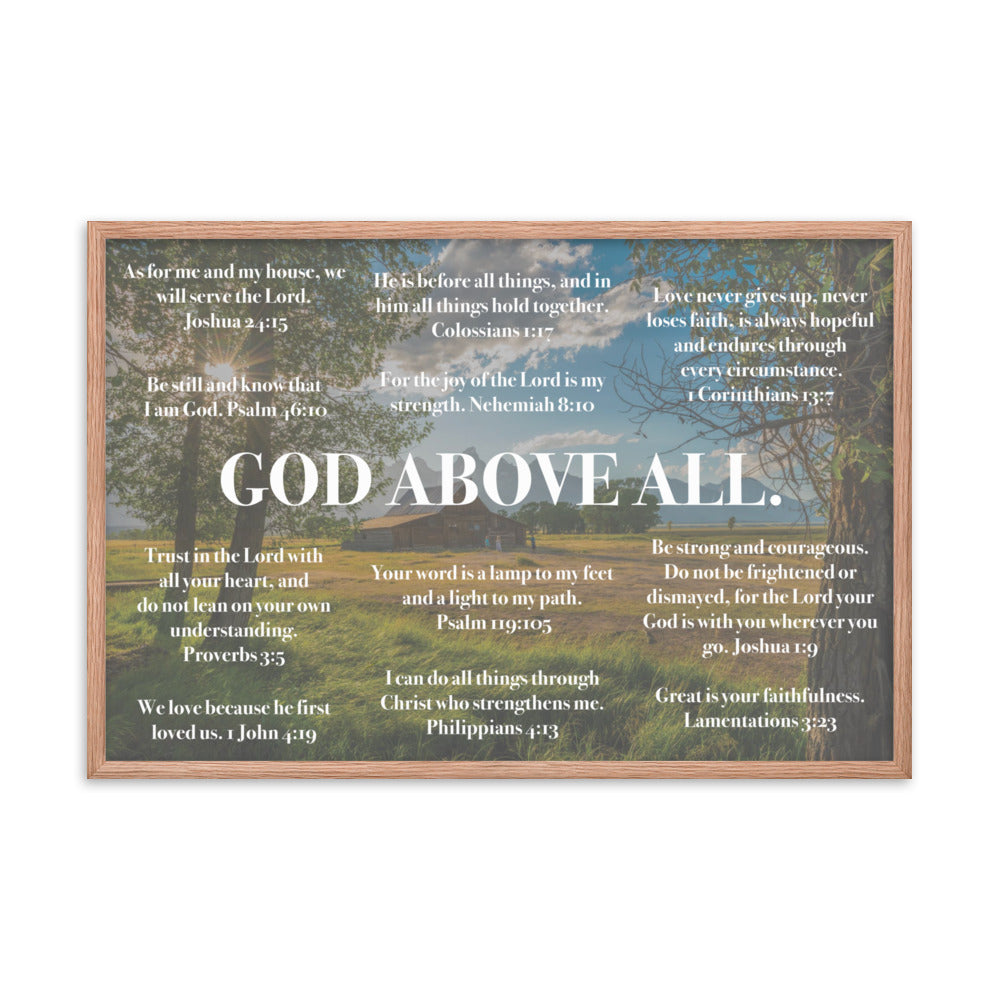 GOD ABOVE ALL FRAMED WALL ART