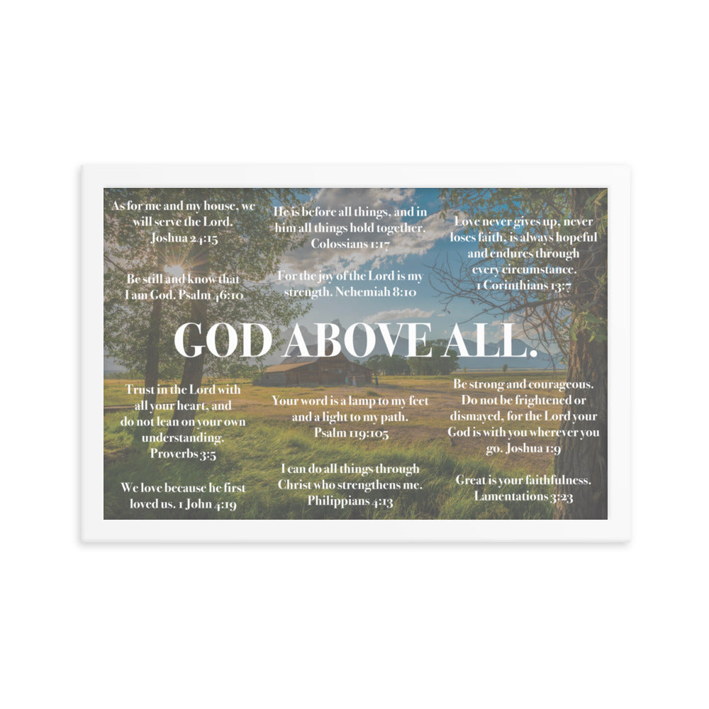 GOD ABOVE ALL FRAMED WALL ART