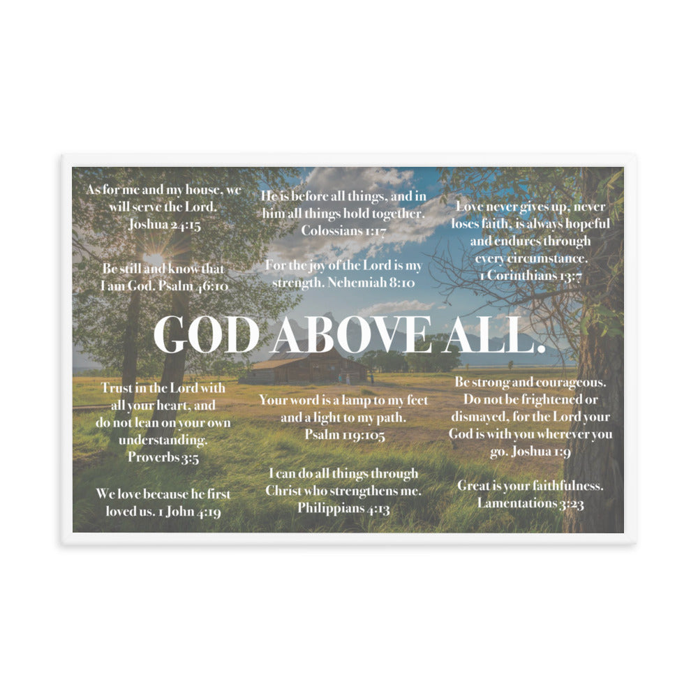 GOD ABOVE ALL FRAMED WALL ART