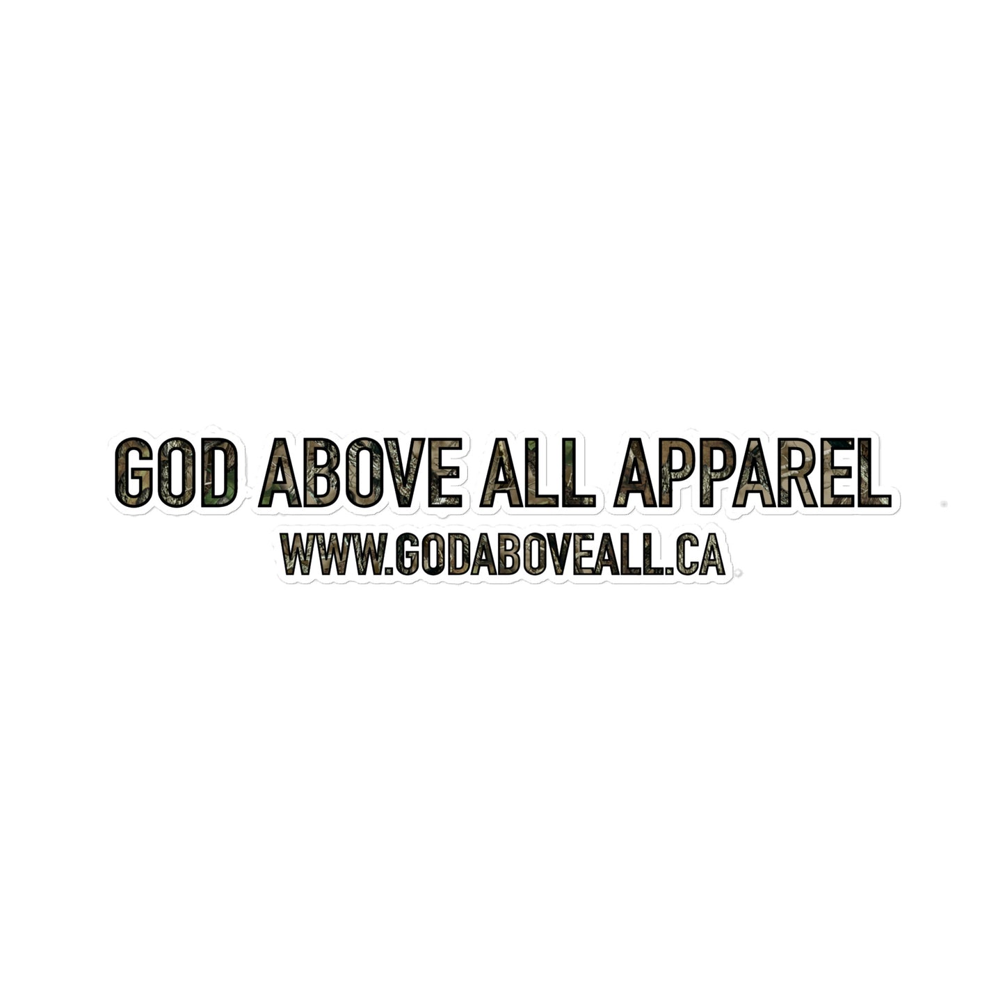 GOD ABOVE ALL APPAREL STICKER