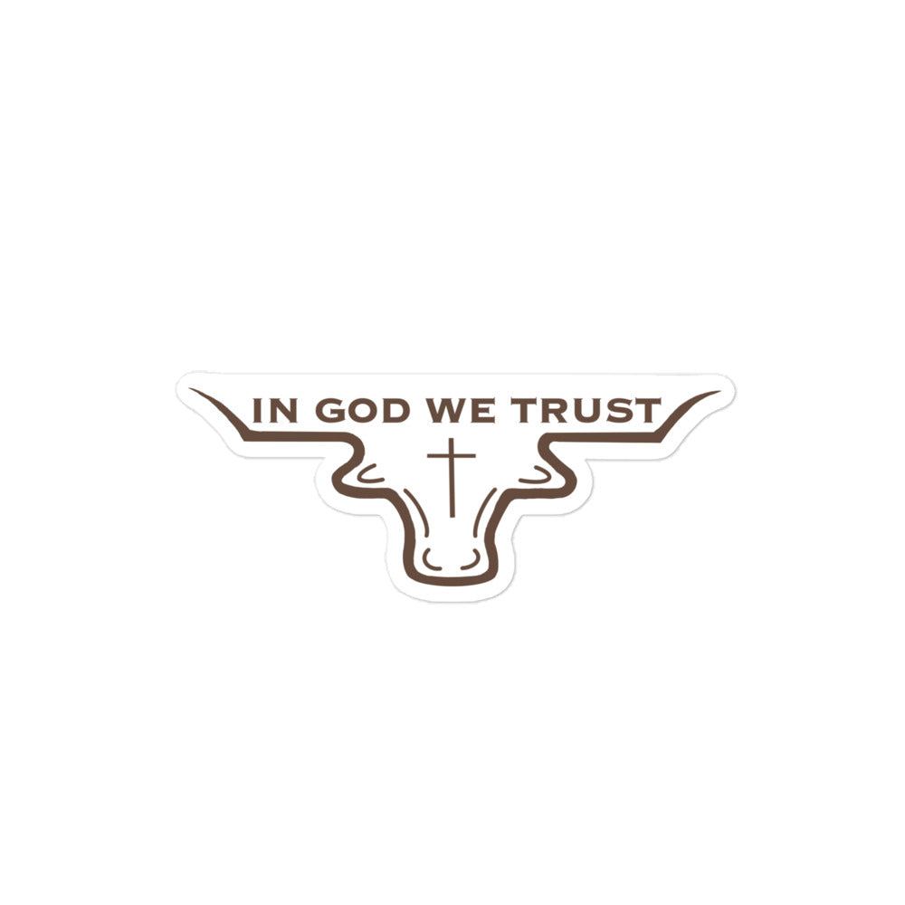 IN GOD WE TRUST STICKER