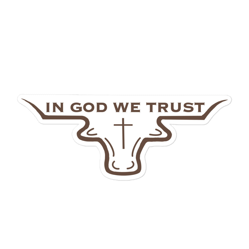 IN GOD WE TRUST STICKER