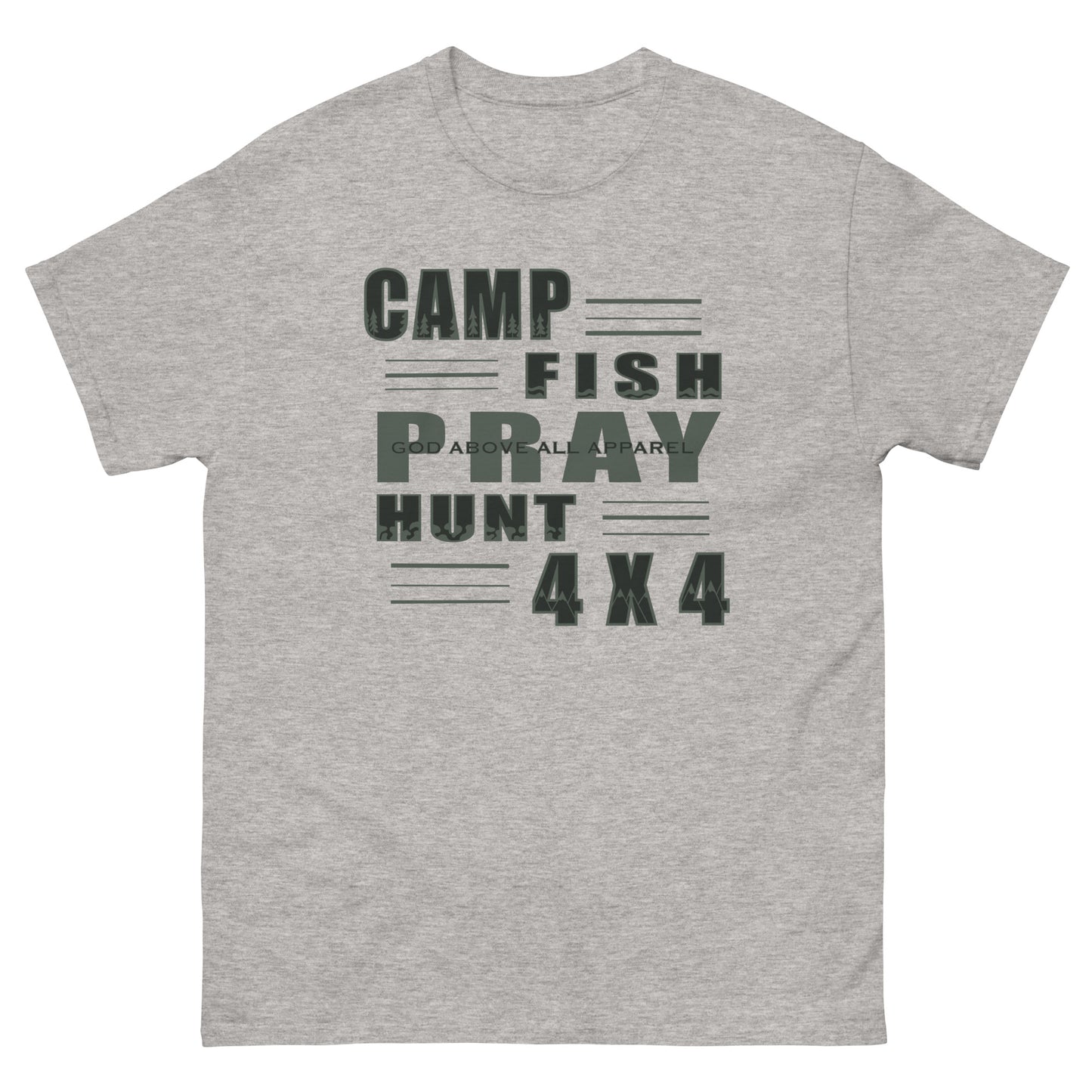 CAMP FISH PRAY HUNT 4X4 TEE