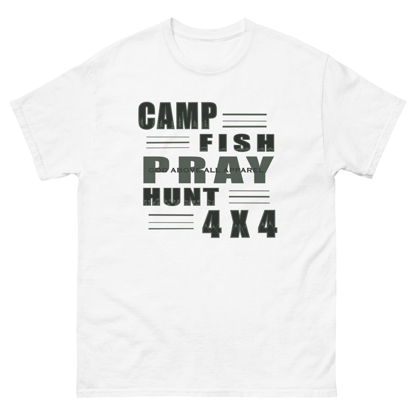 CAMP FISH PRAY HUNT 4X4 TEE