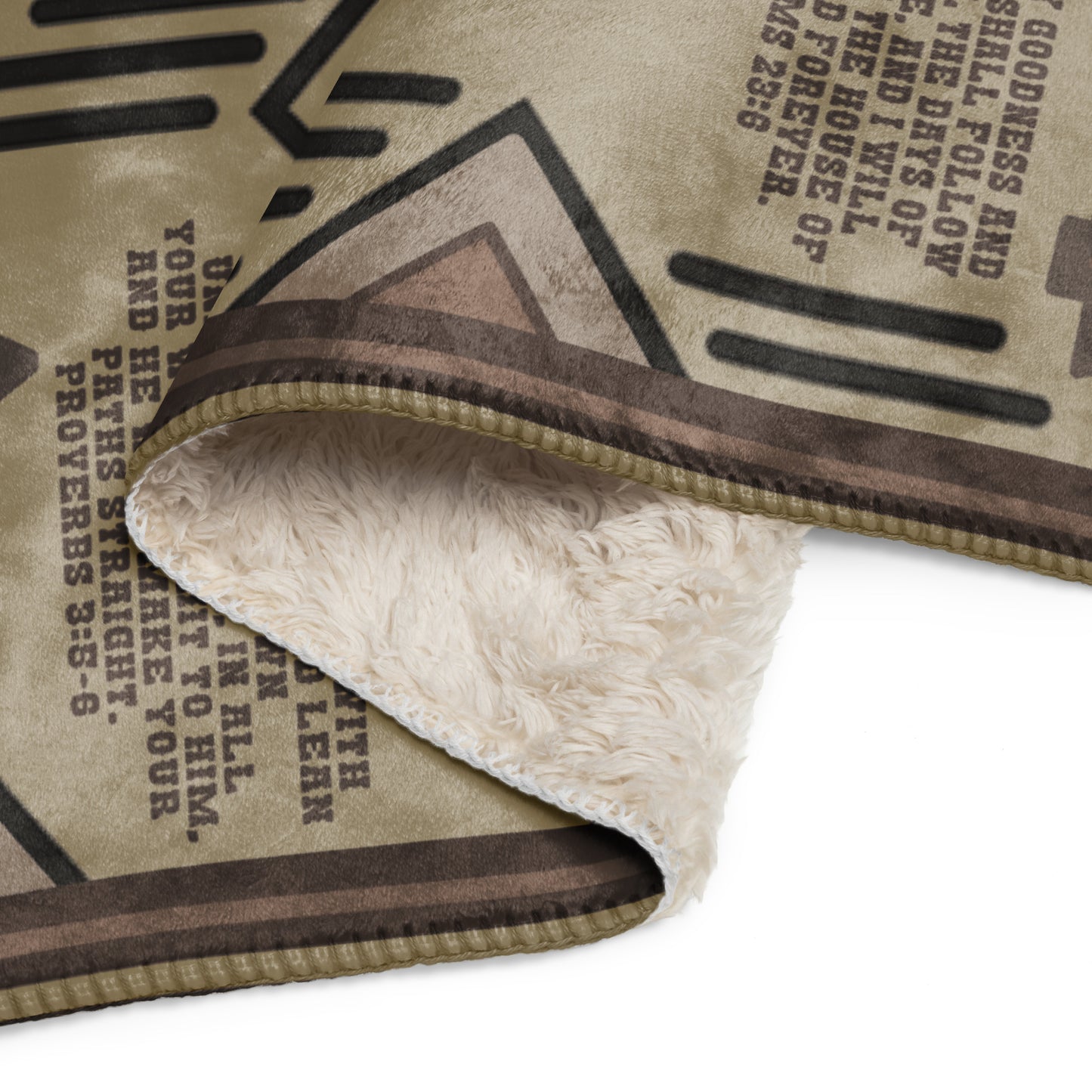 AZTEC BIBLE VERSE SHERPA BLANKET