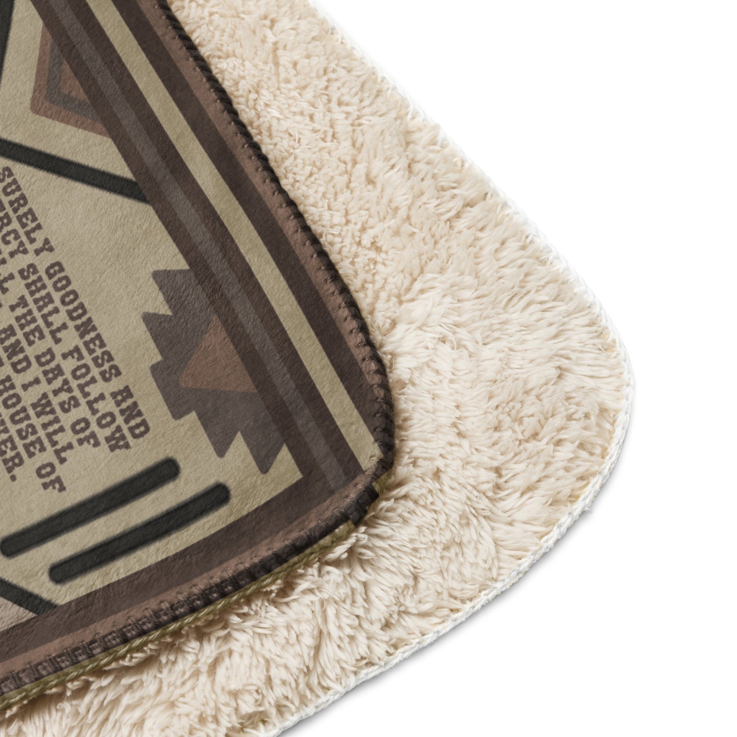 AZTEC BIBLE VERSE SHERPA BLANKET