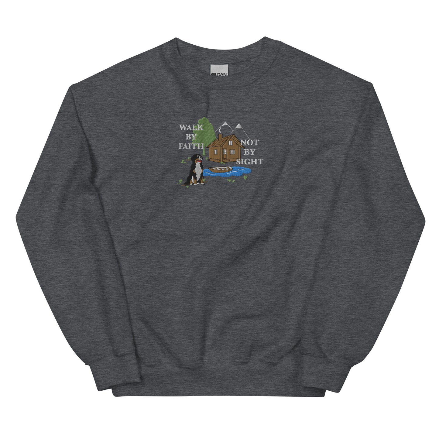 WALK BY FAITH NOT BY SIGHT CREWNECK (EMBROIDERED)