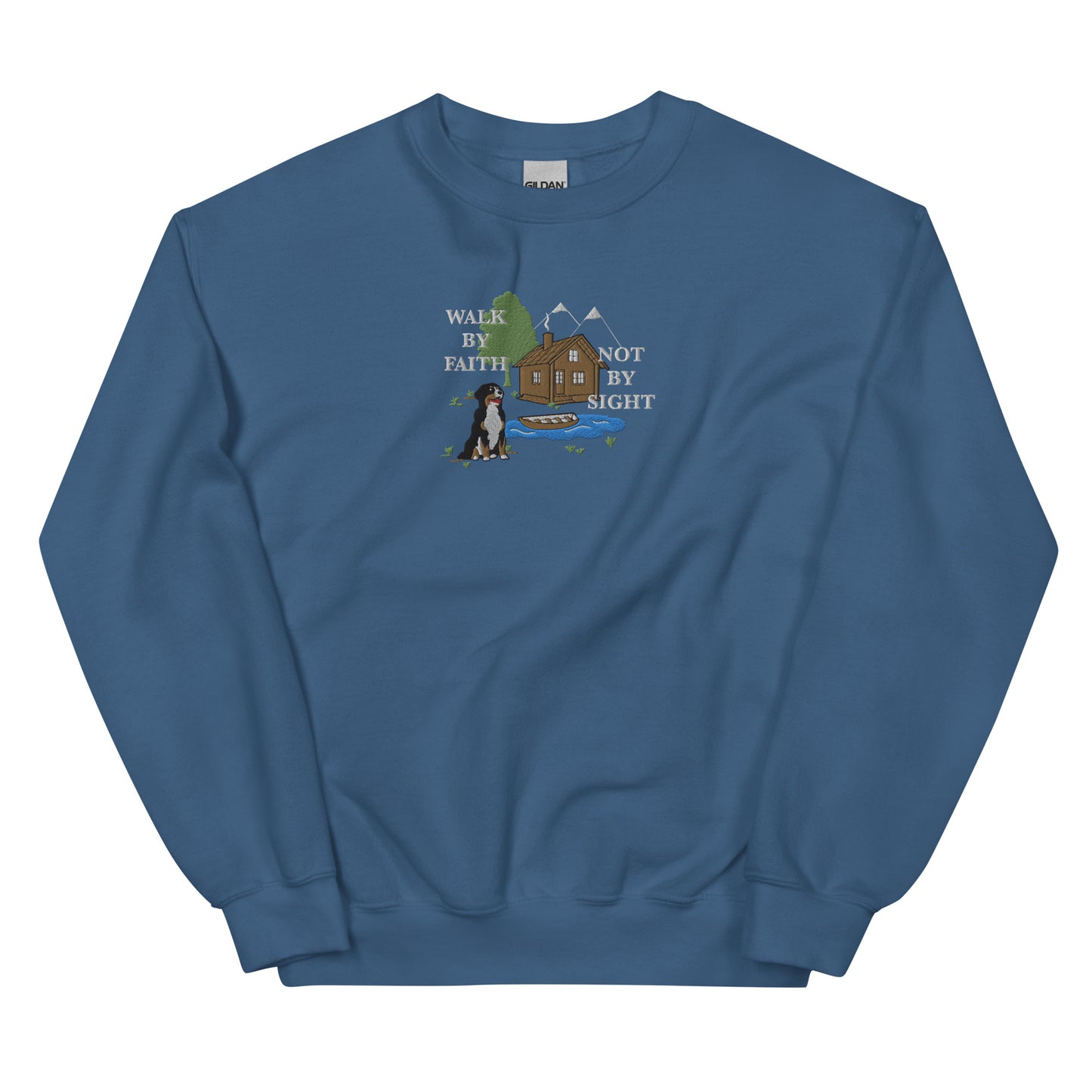 WALK BY FAITH NOT BY SIGHT CREWNECK (EMBROIDERED)