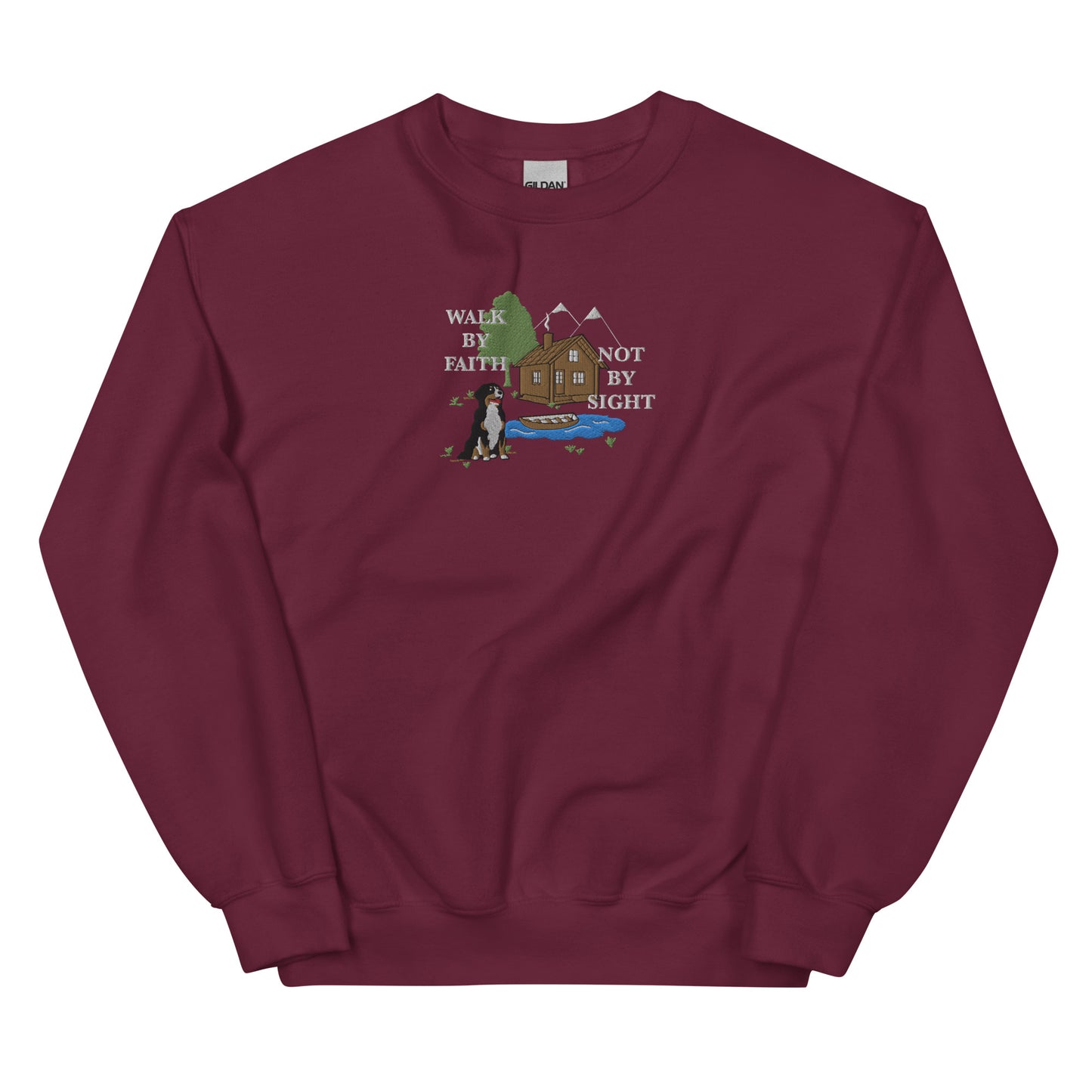 WALK BY FAITH NOT BY SIGHT CREWNECK (EMBROIDERED)