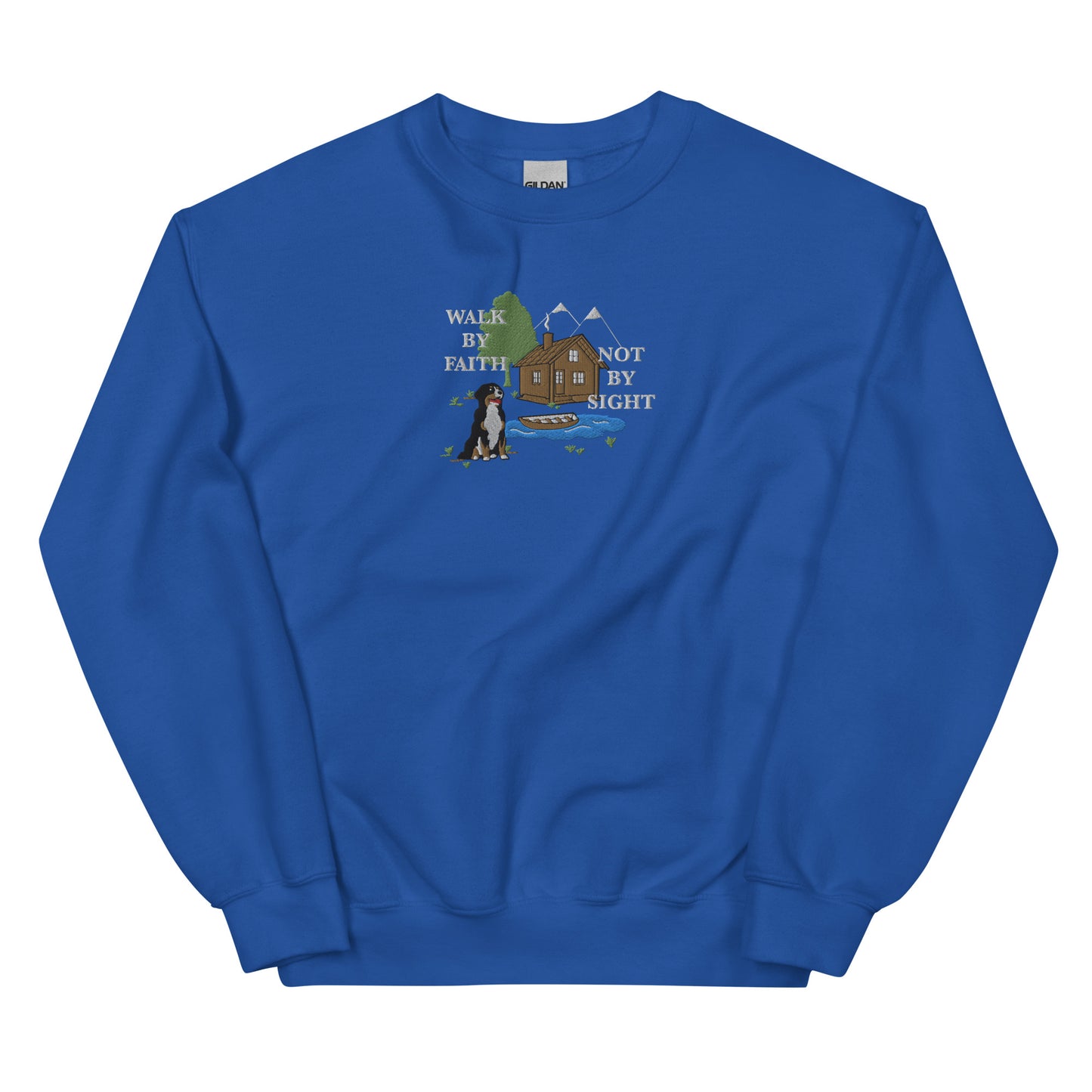 WALK BY FAITH NOT BY SIGHT CREWNECK (EMBROIDERED)