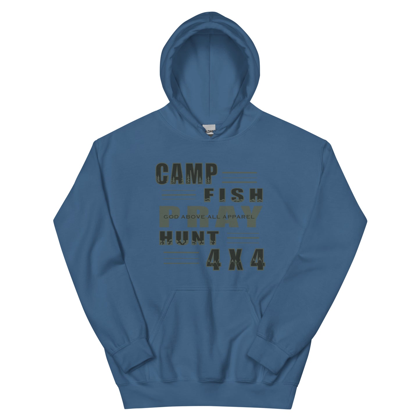 CAMP FISH PRAY HUNT 4X4 HOODIE