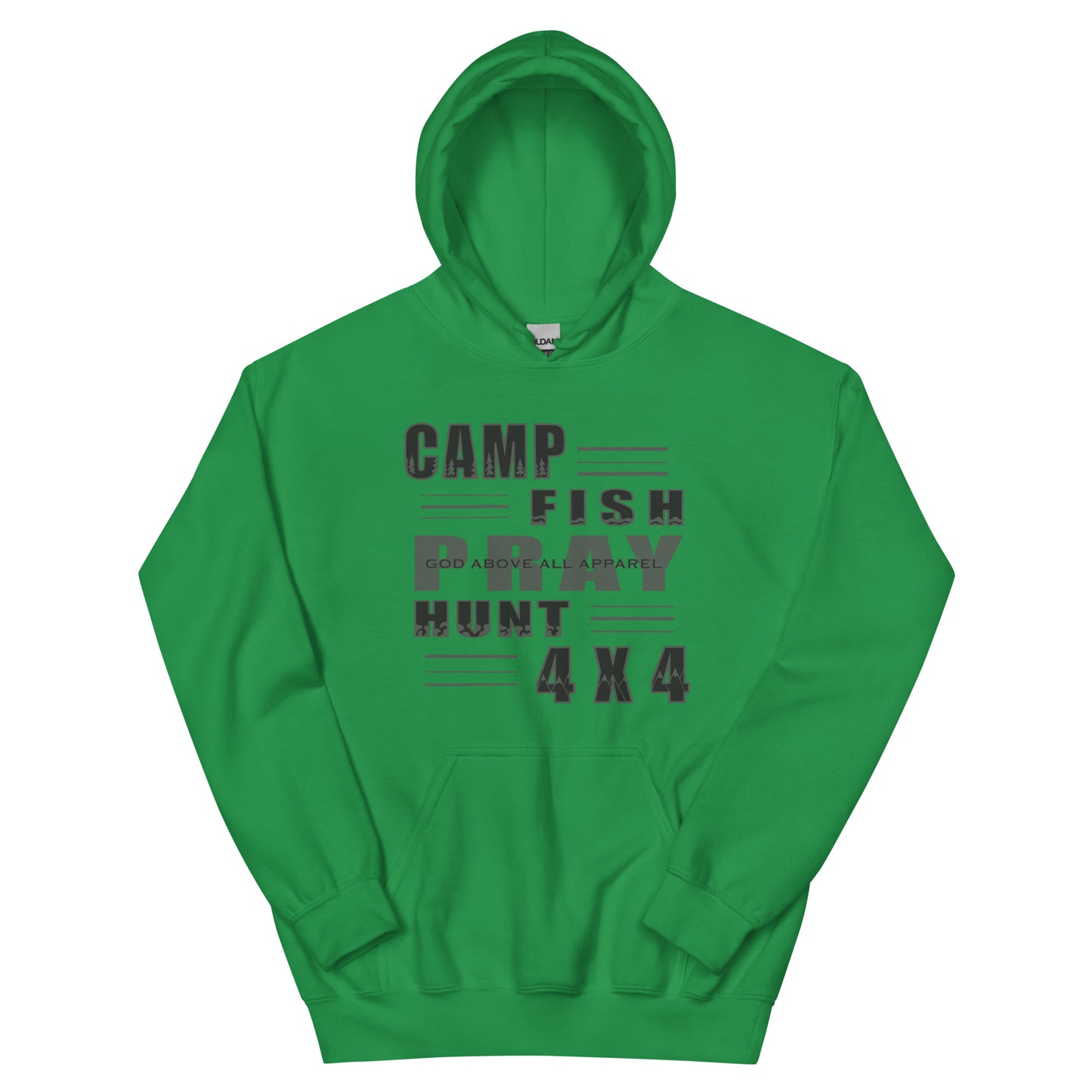 CAMP FISH PRAY HUNT 4X4 HOODIE